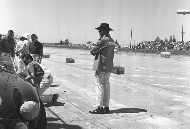 Dave MacDonald and Fireball Roberts co-drive the Shelby Cobra Roadster at the 12 HRS Sebring in 1963